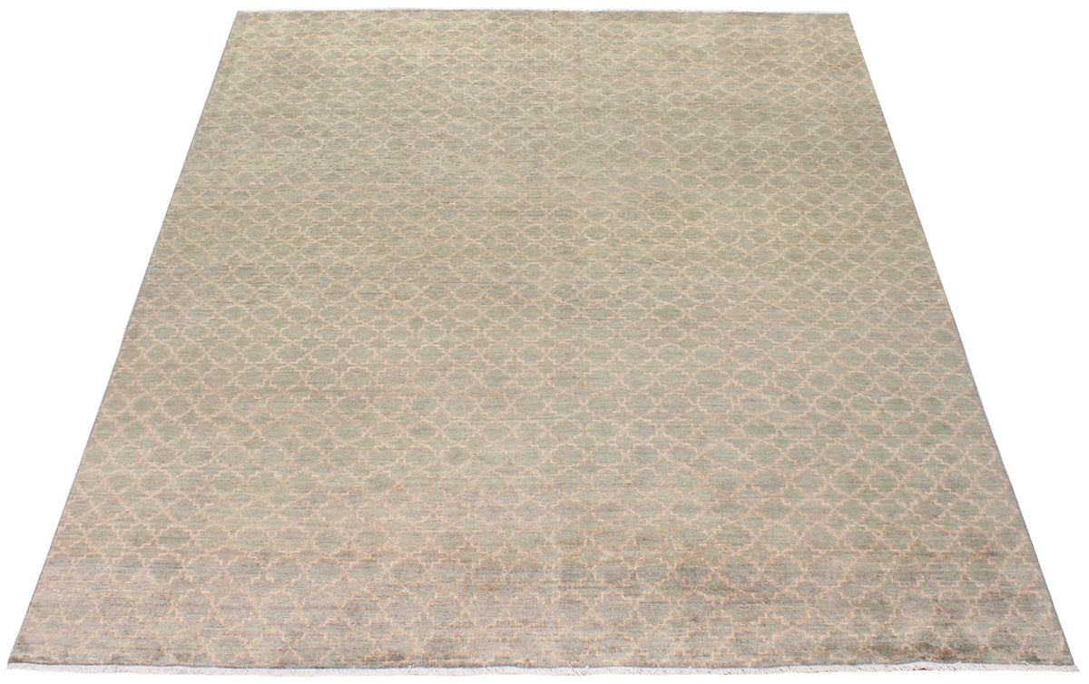 Taupe Afghan Rug with Fine Honeycomb Pattern, 293 × 242 cm, view 2.