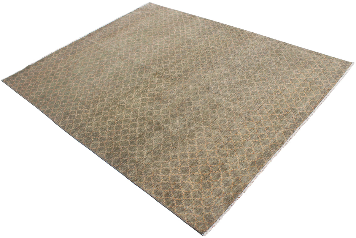 Taupe Afghan Rug with Fine Honeycomb Pattern, 293 × 242 cm, view 3.