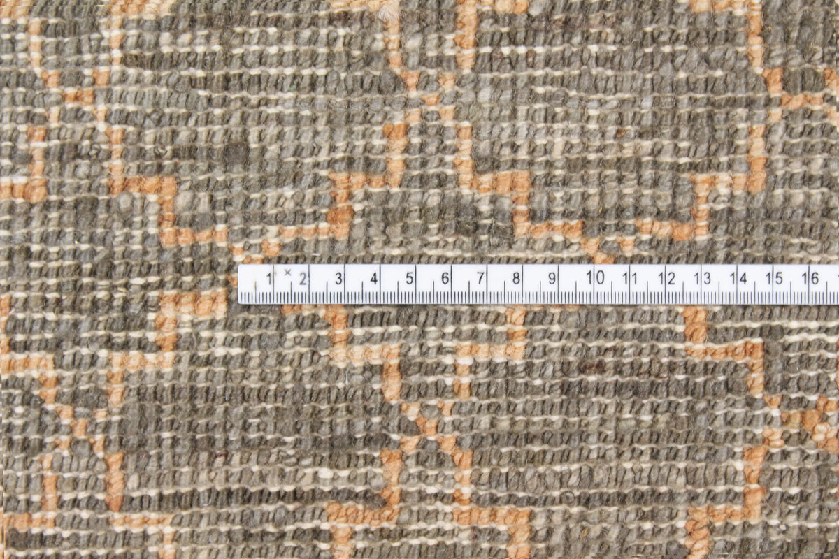 Taupe Afghan Rug with Fine Honeycomb Pattern, 293 × 242 cm, view 6.