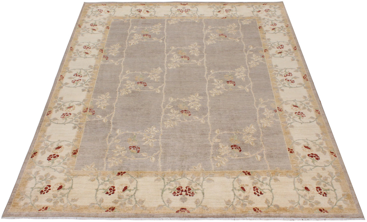Taupe Ziegler Rug with a Light Border, 304 × 247 cm, view 2.