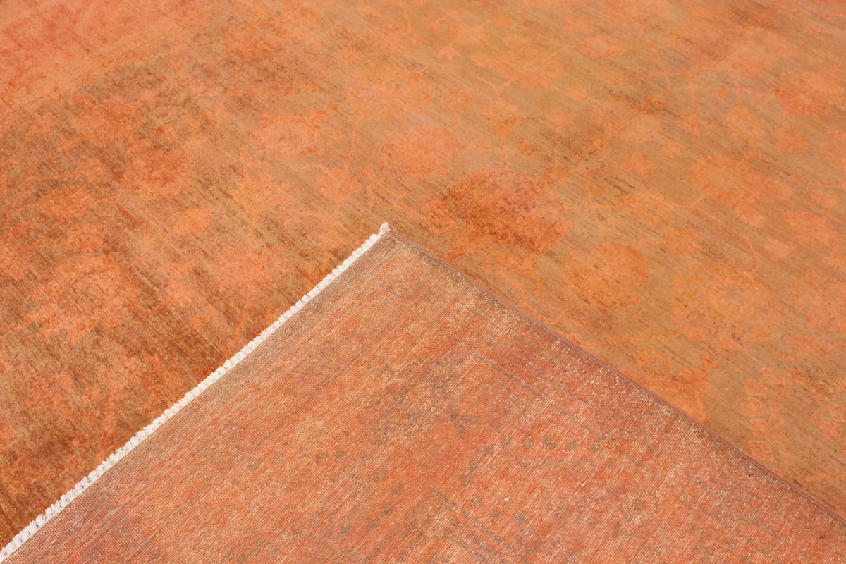 Rust Orange Ziegler Rug with Tonal Pattern, 380 × 272 cm, view 4.