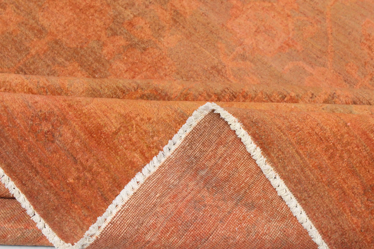 Rust Orange Ziegler Rug with Tonal Pattern, 380 × 272 cm, view 5.