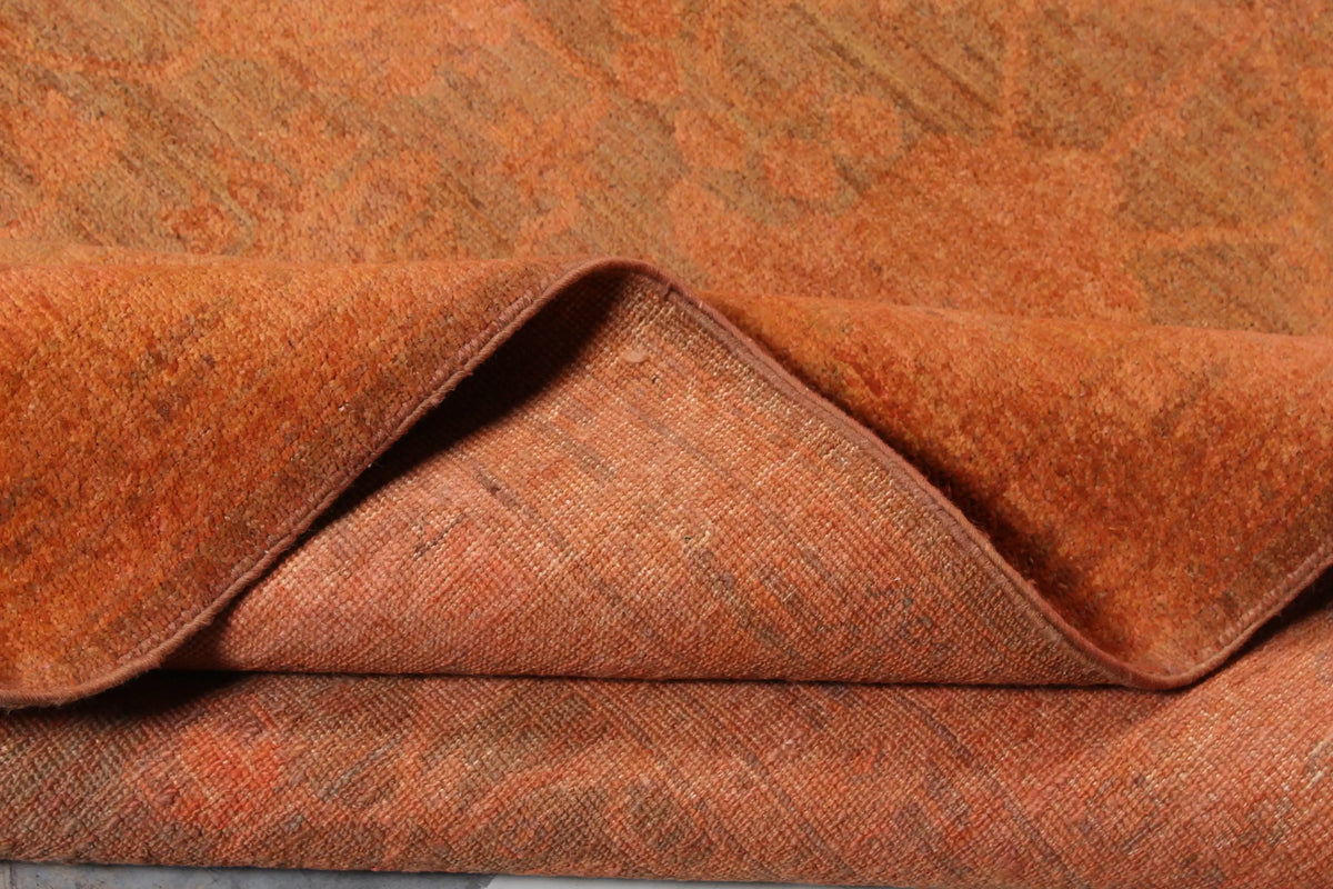 Rust Orange Ziegler Rug with Tonal Pattern, 380 × 272 cm, view 6.