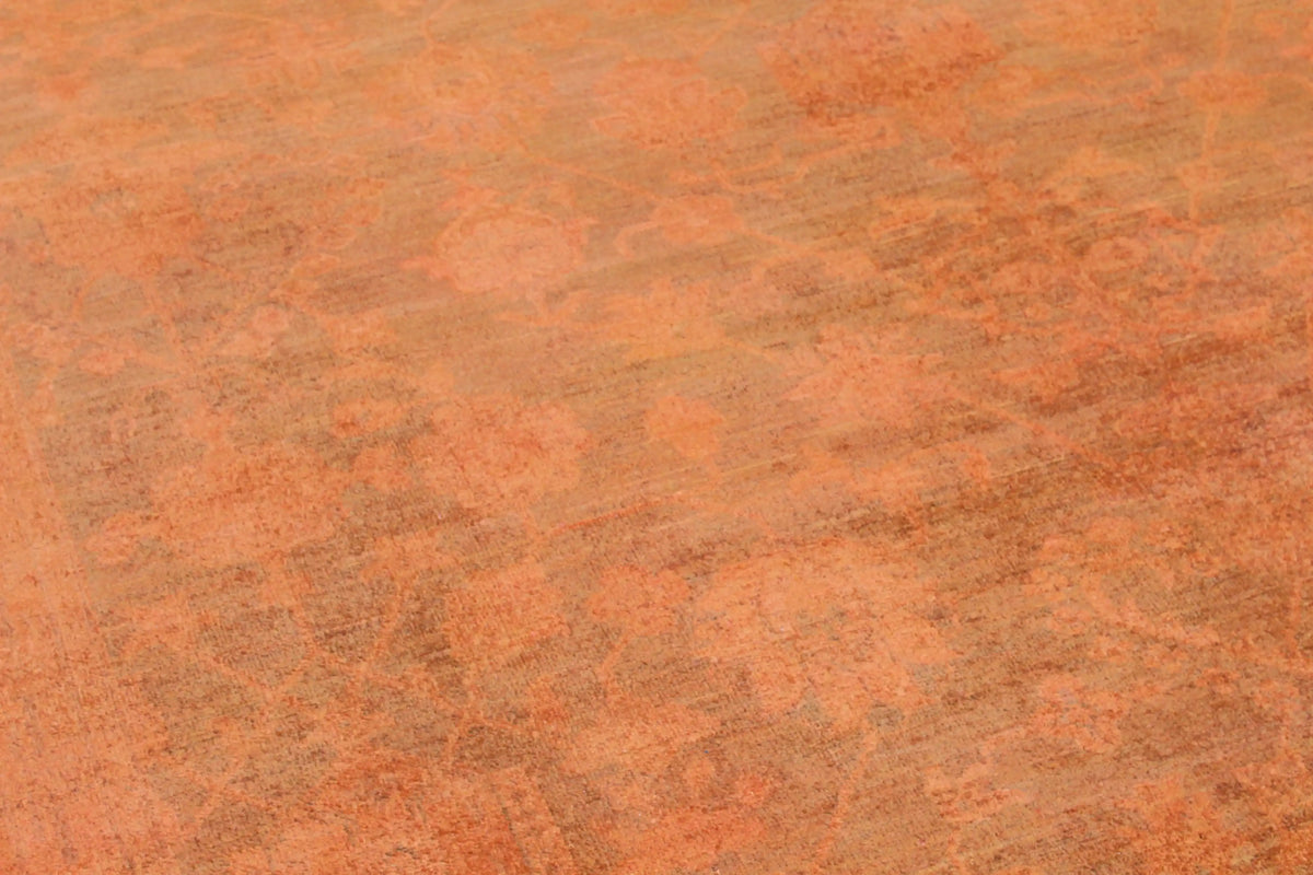 Rust Orange Ziegler Rug with Tonal Pattern, 380 × 272 cm, view 9.
