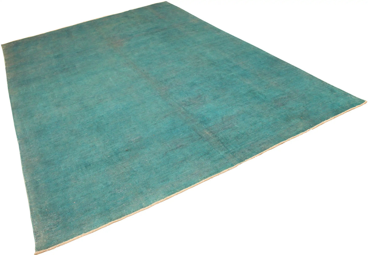 Large Turquoise Ziegler Wool Rug, 400 × 283 cm, view 3.
