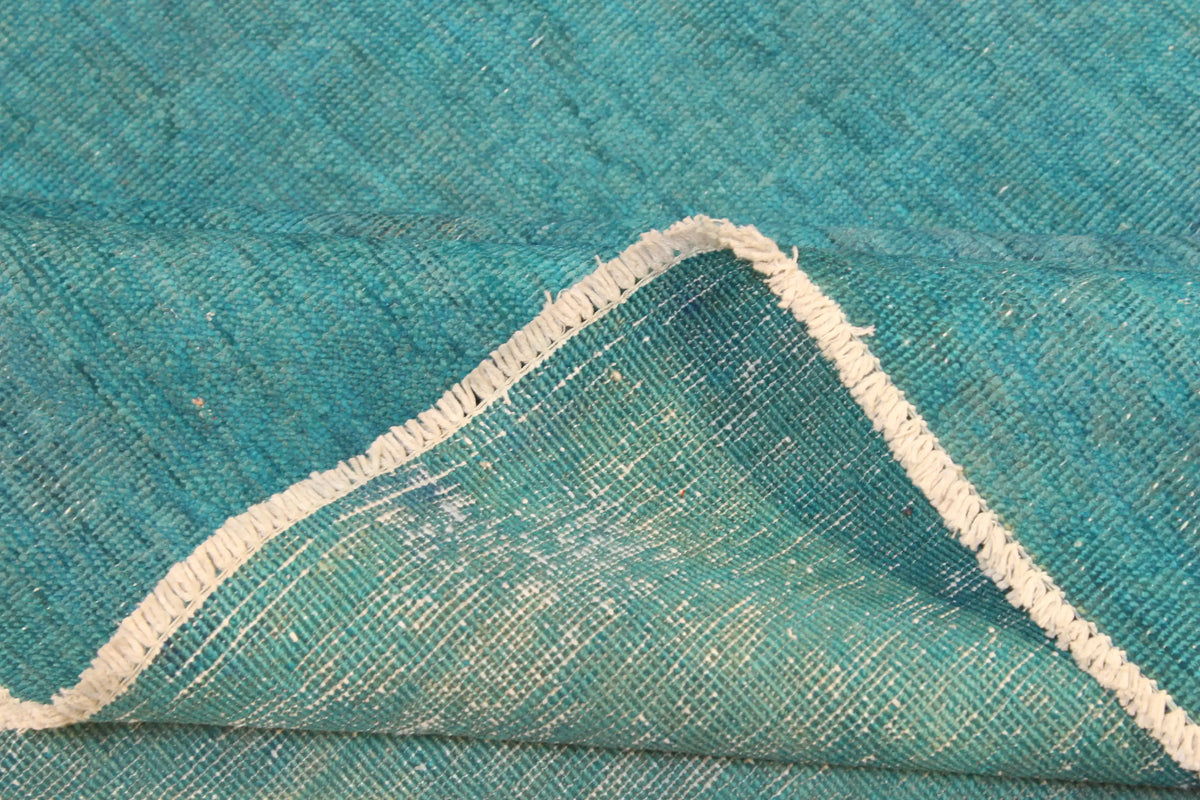Large Turquoise Ziegler Wool Rug, 400 × 283 cm, view 5.
