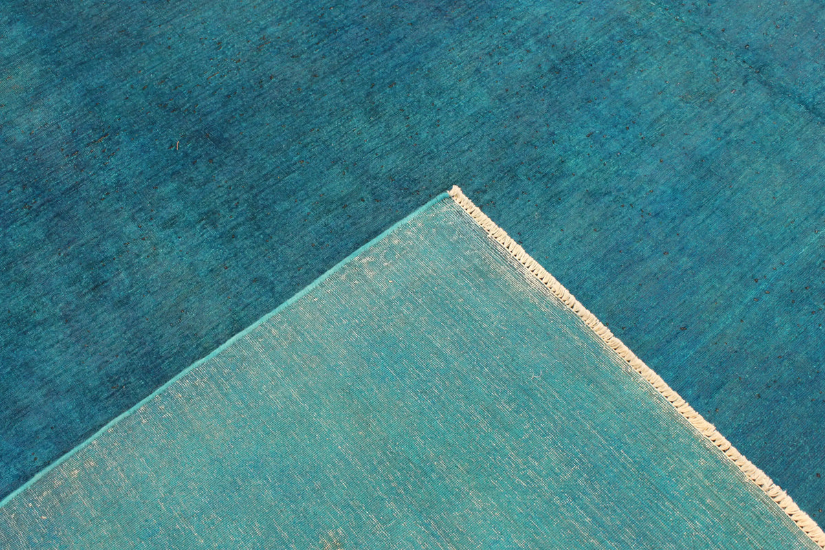 Oversized Teal Ziegler Rug, 438 × 346 cm, view 5.