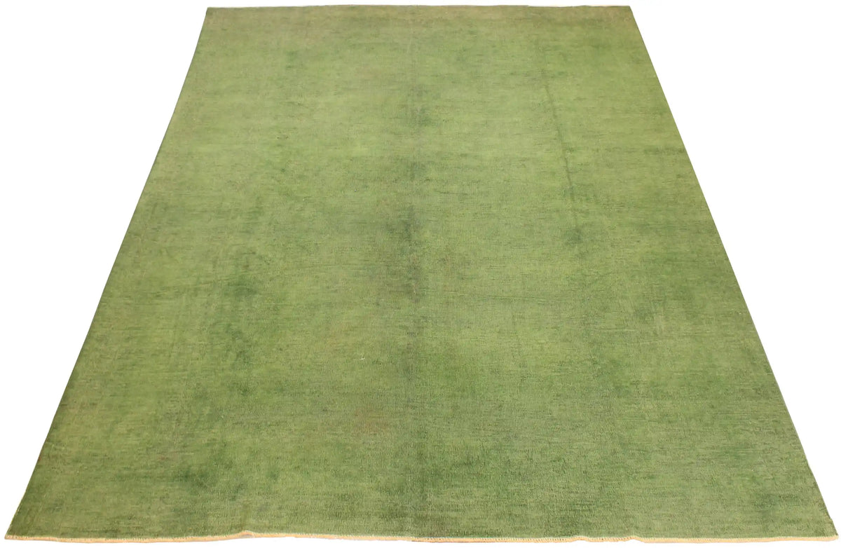 Green Ziegler Wool Rug with Tonal Variation, 401 × 279 cm, view 2.
