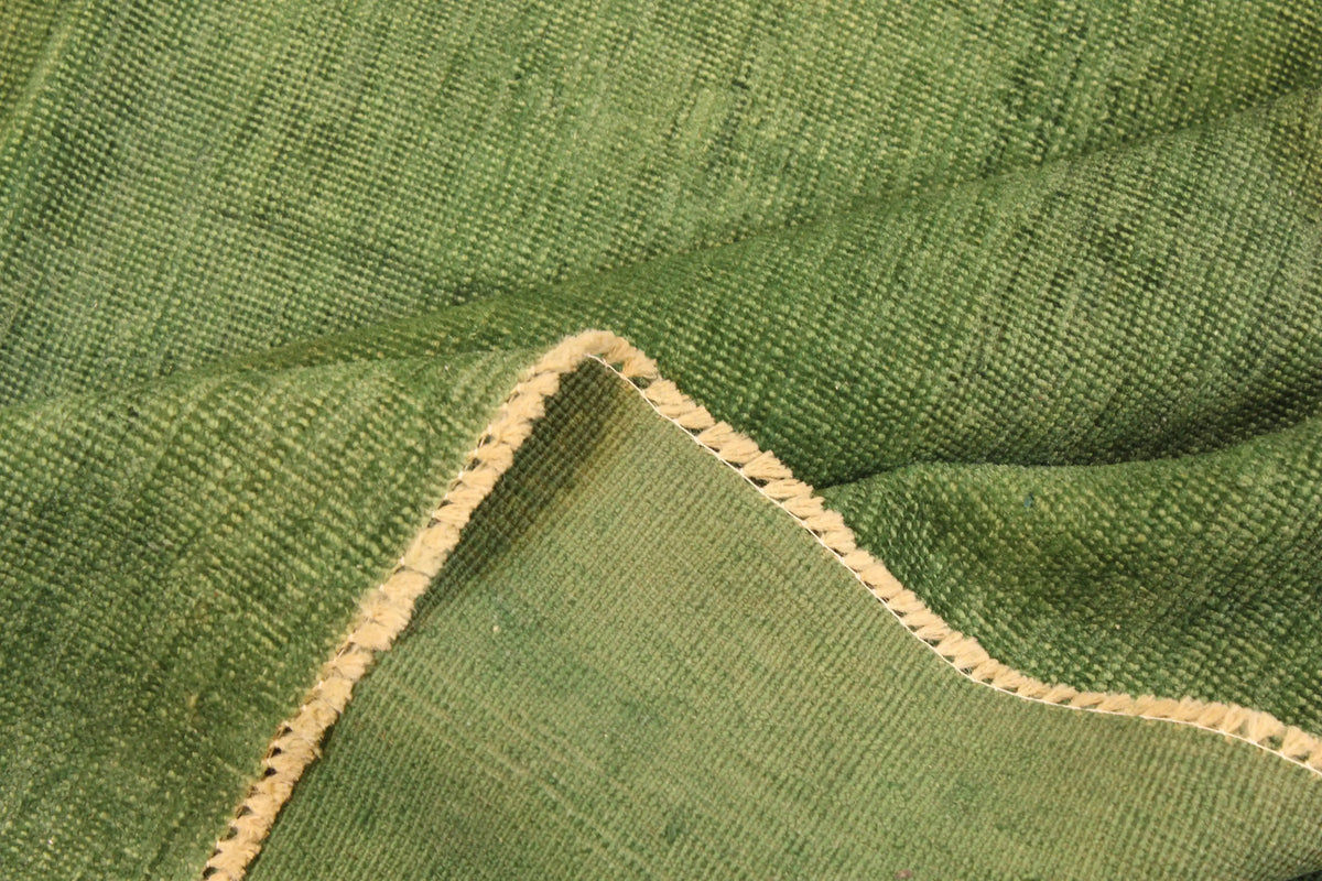 Green Ziegler Wool Rug with Tonal Variation, 401 × 279 cm, view 6.