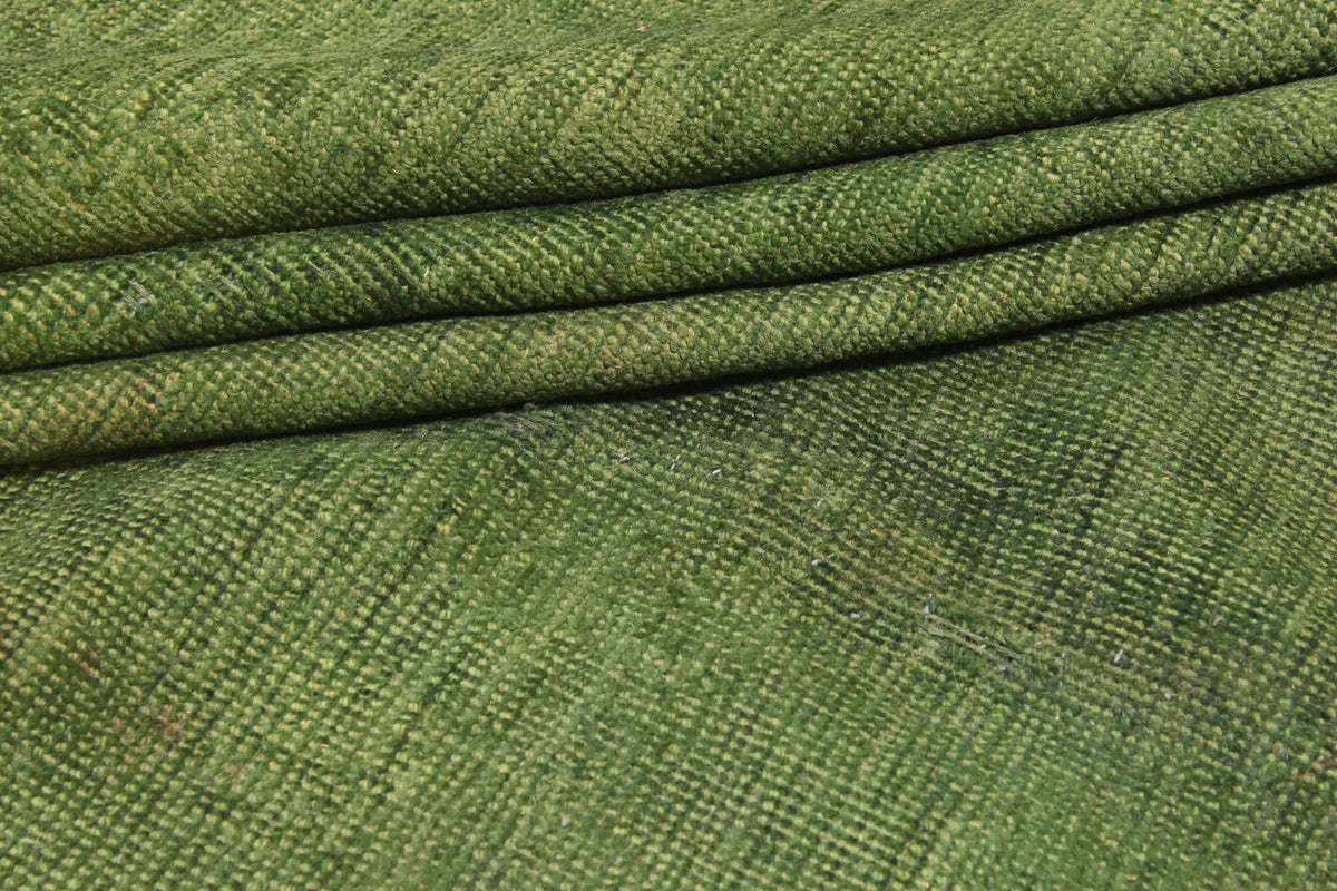 Green Ziegler Wool Rug with Tonal Variation, 401 × 279 cm, view 7.