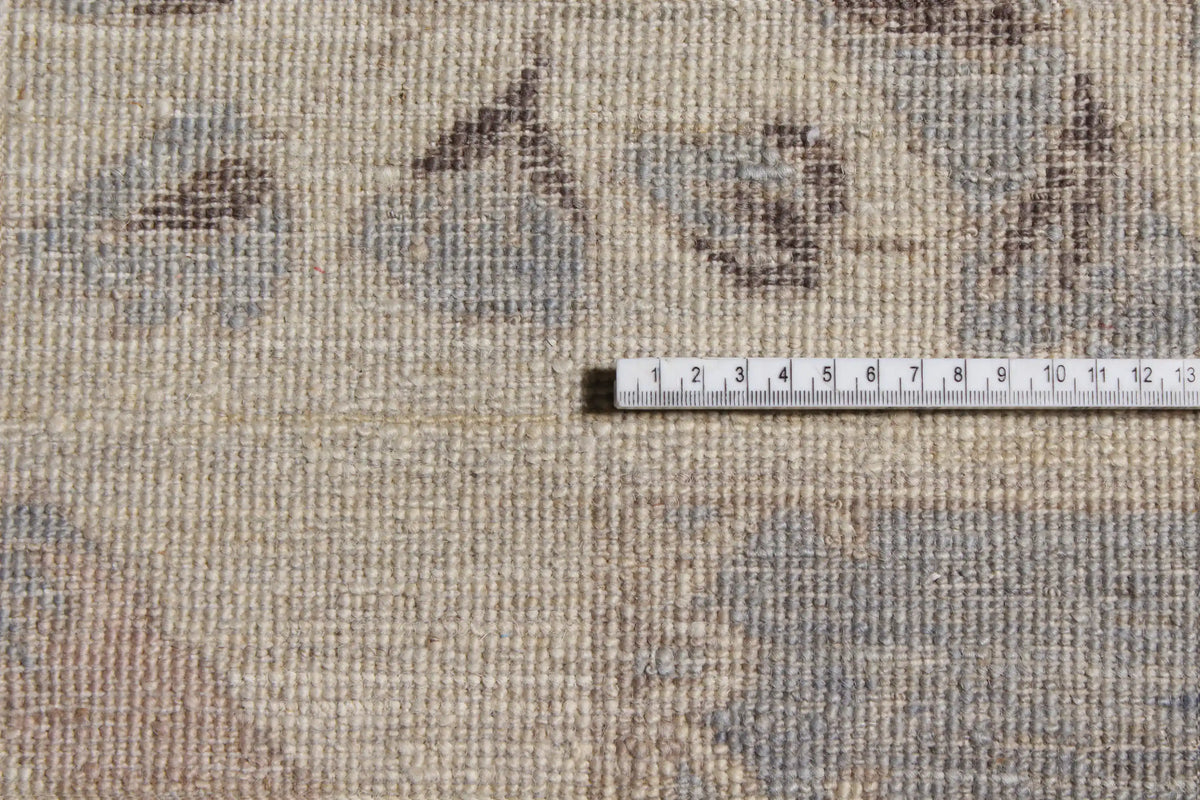 Light Blue Ziegler Rug with Diamond Lattice, 317 × 296 cm, view 7.