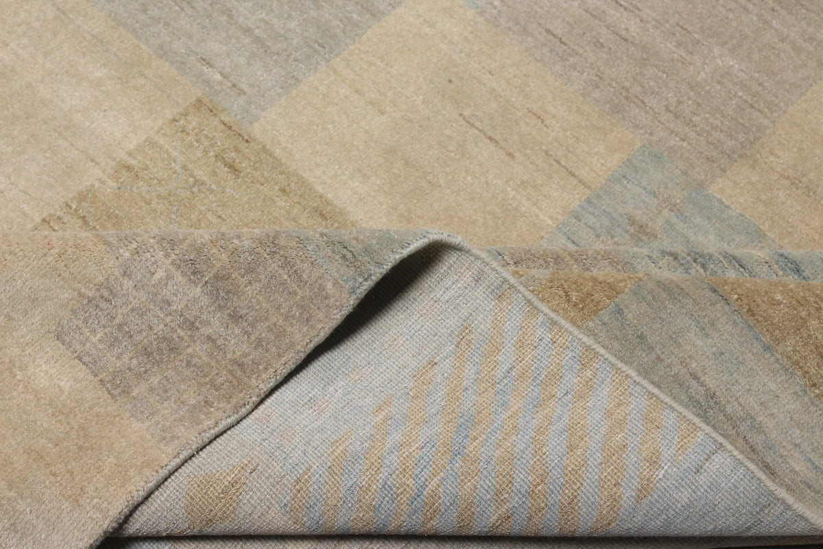 Large Afghan Rug with Pastel Block Pattern, 434 × 300 cm, view 7.