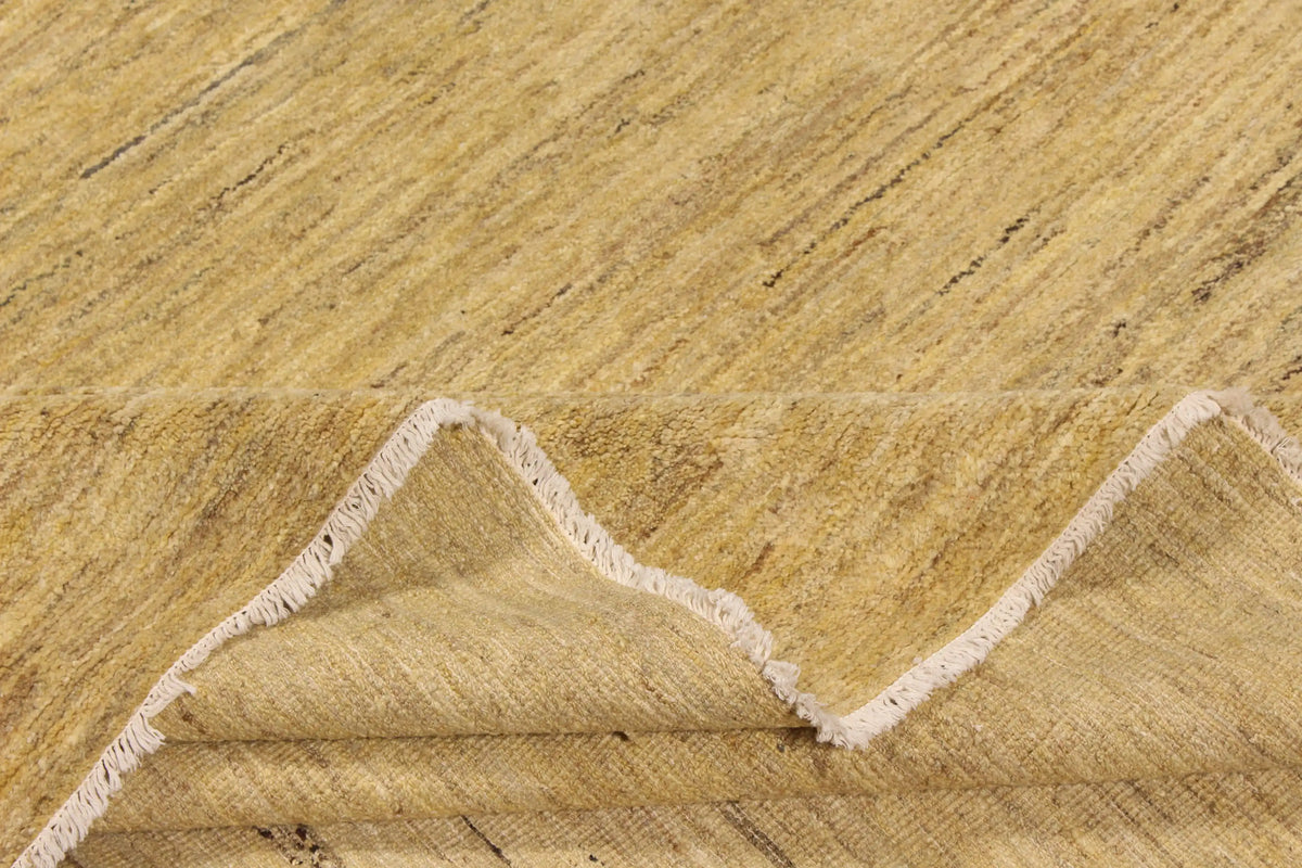 Large Golden Beige Afghan Wool Rug, 428 × 305 cm, view 8.