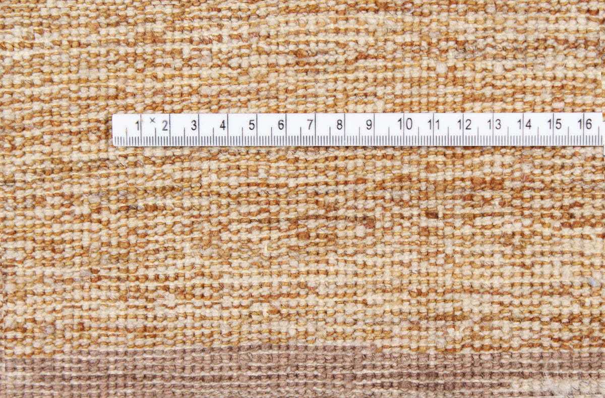 Sand & Ochre Wool Rug with Horizontal Stripes, 308 × 237 cm, view 6.