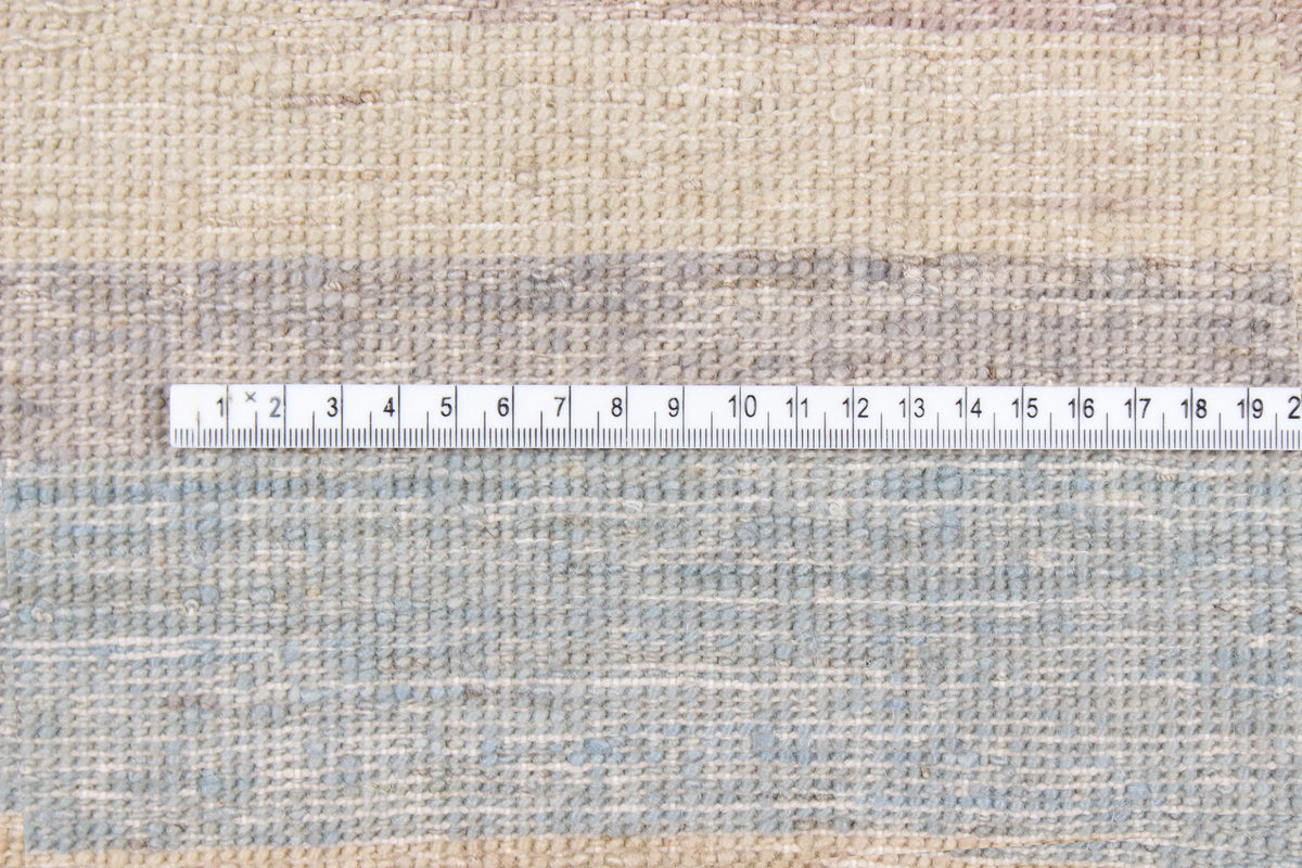 Pastel Wool Rug with Offset Stripes, 304 × 235 cm, view 6.