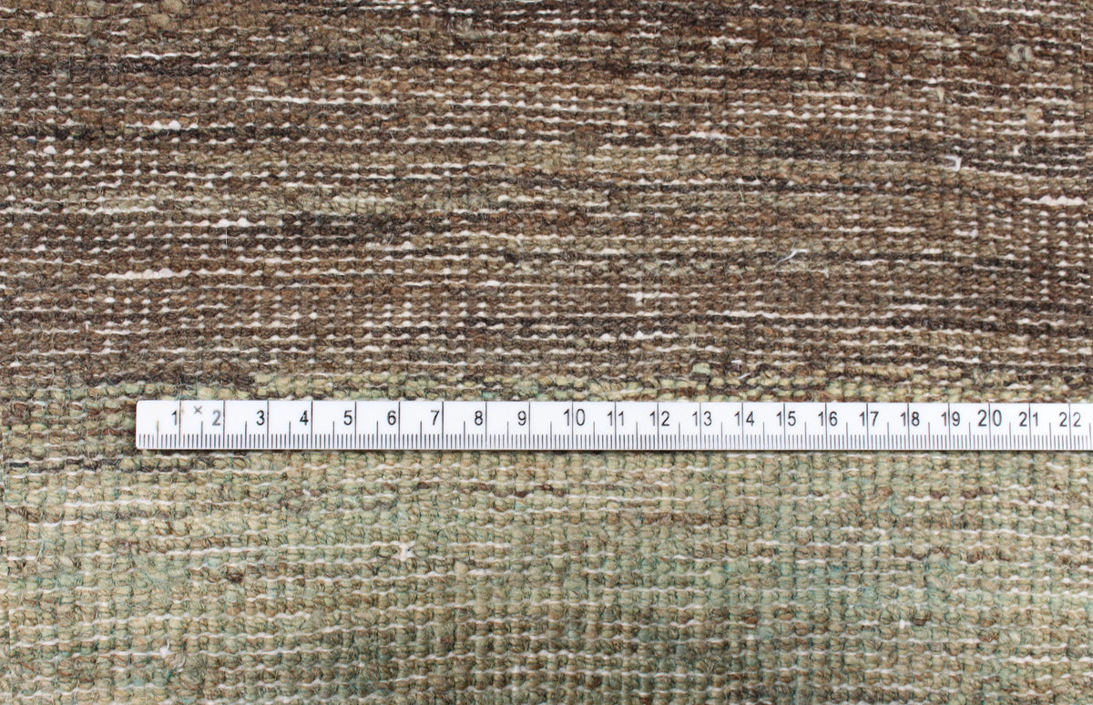 Afghan Rug with Cream & Gray-Blue Stripes, 308 × 236 cm, view 6.