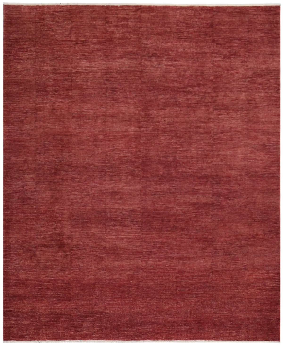 Red Afghan Rug with Subtle Color Variation, 298 × 244 cm, overall view.
