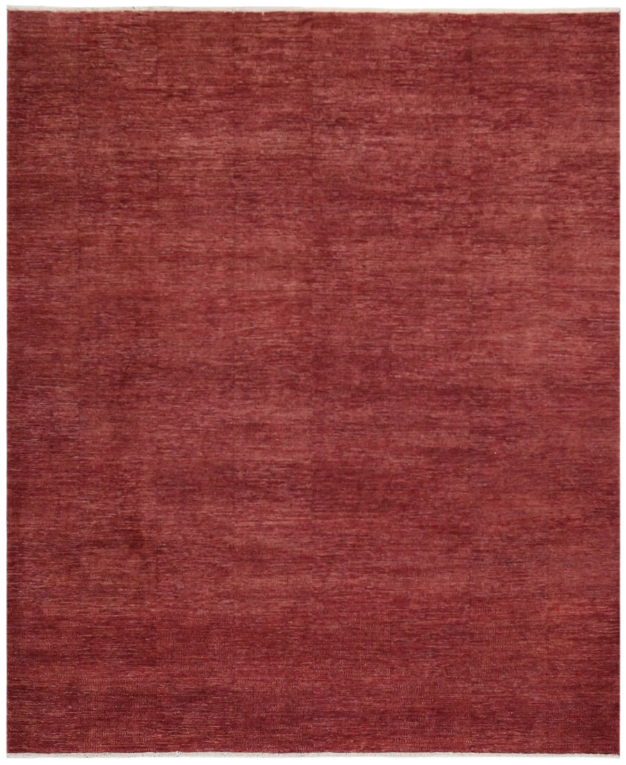 Red Afghan Rug with Subtle Color Variation, 298 × 244 cm, overall view.