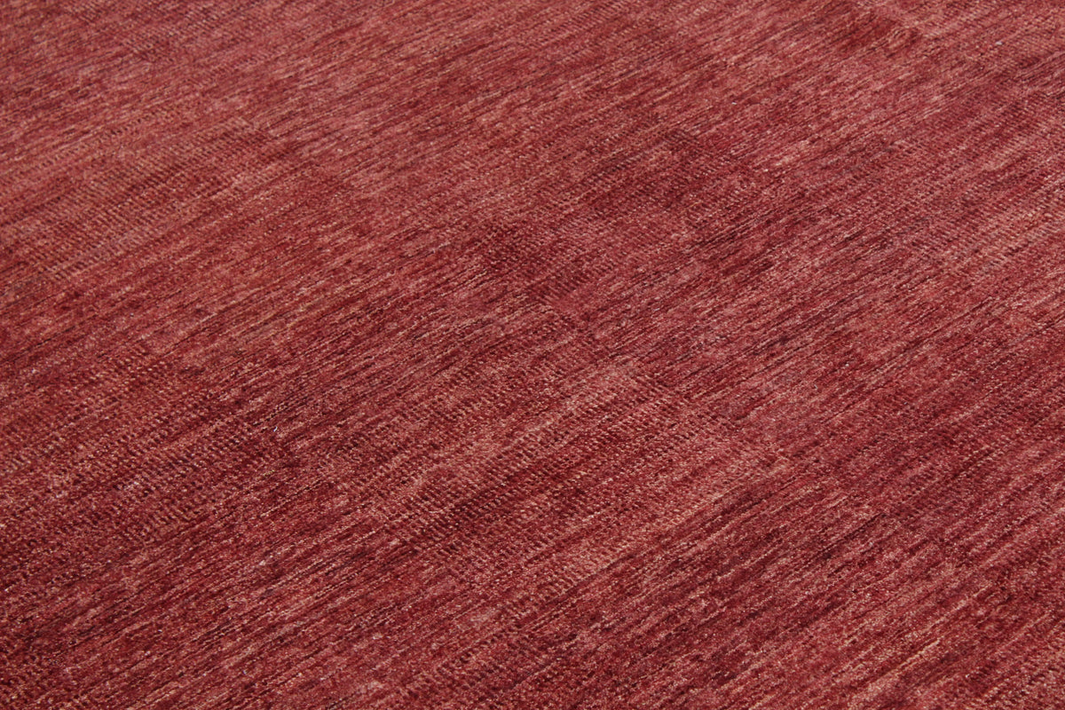 Red Afghan Rug with Subtle Color Variation, 298 × 244 cm, view 4.