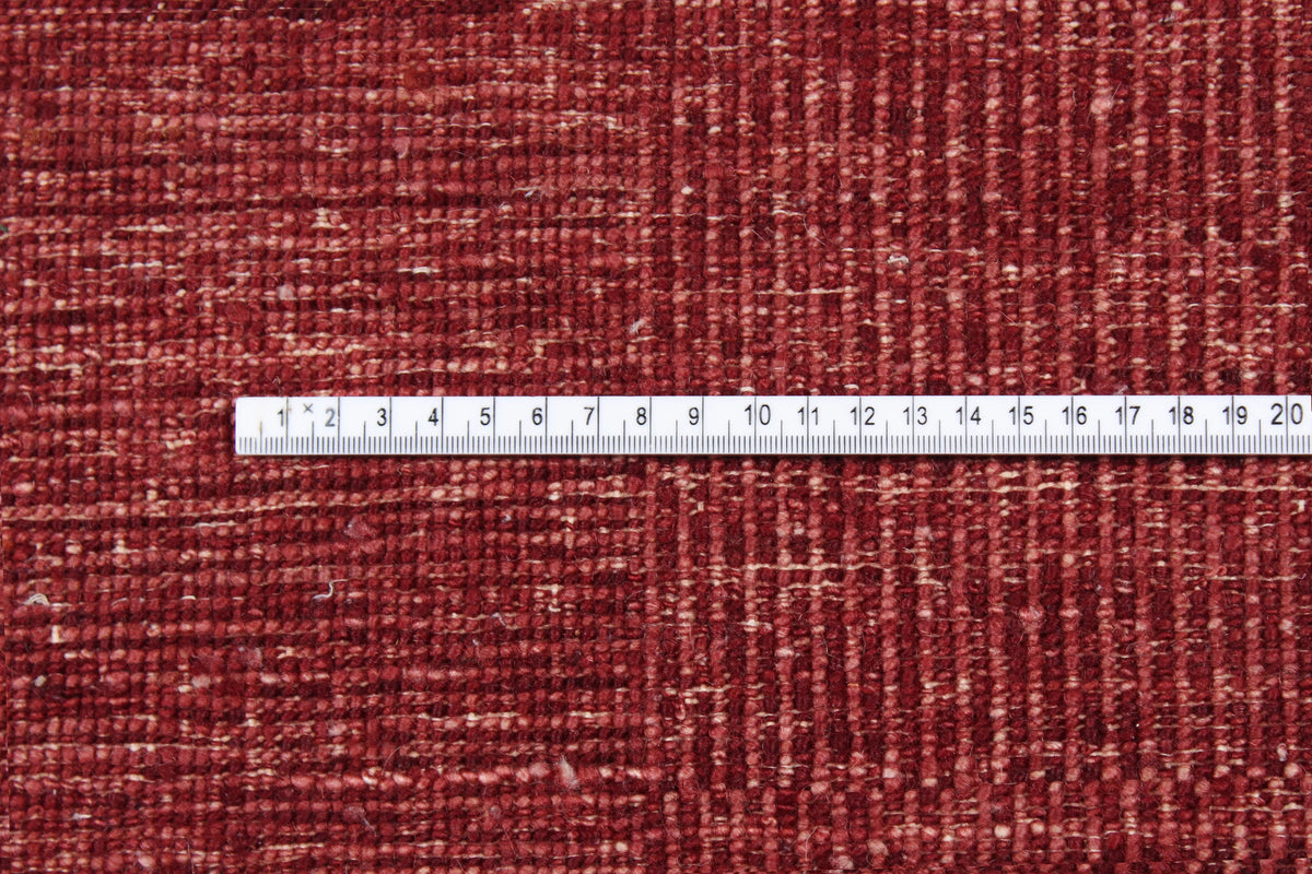 Red Afghan Rug with Subtle Color Variation, 298 × 244 cm, view 6.