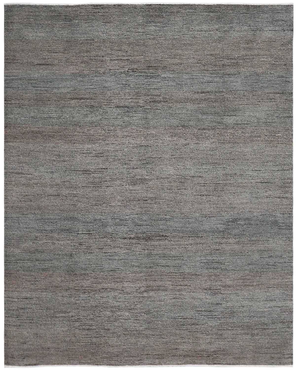 Gray Wool Rug with Fine Horizontal Variation, 303 × 241 cm, overall view.