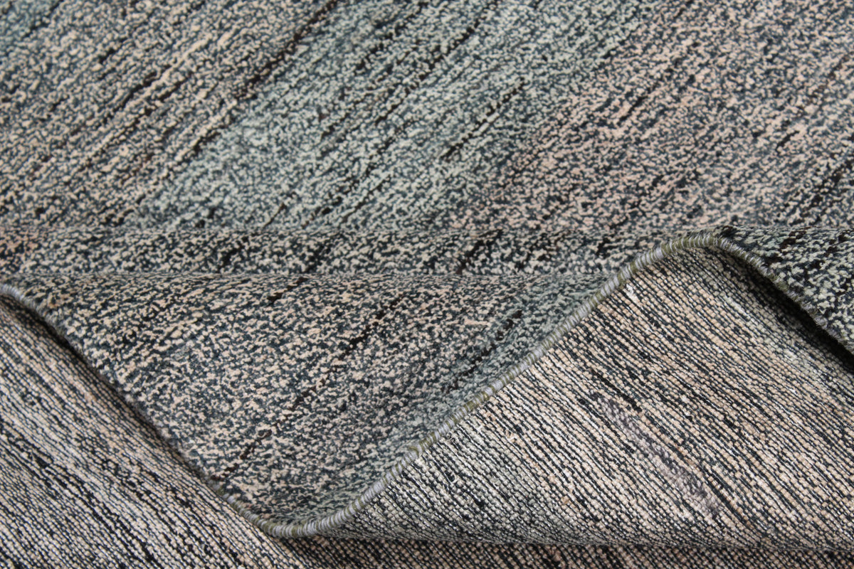 Gray Wool Rug with Fine Horizontal Variation, 303 × 241 cm, view 7.