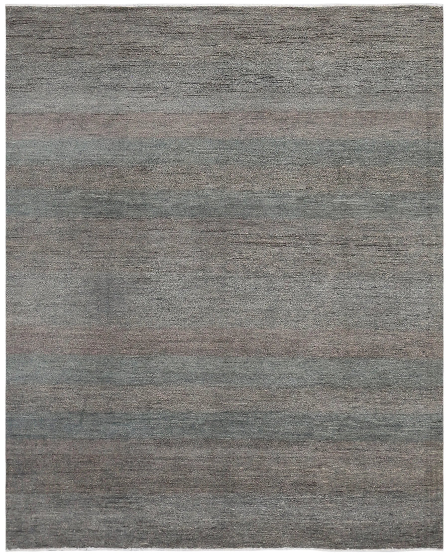 Gray Gabbeh Rug with Subtle Texture, 299 × 240 cm, overall view.