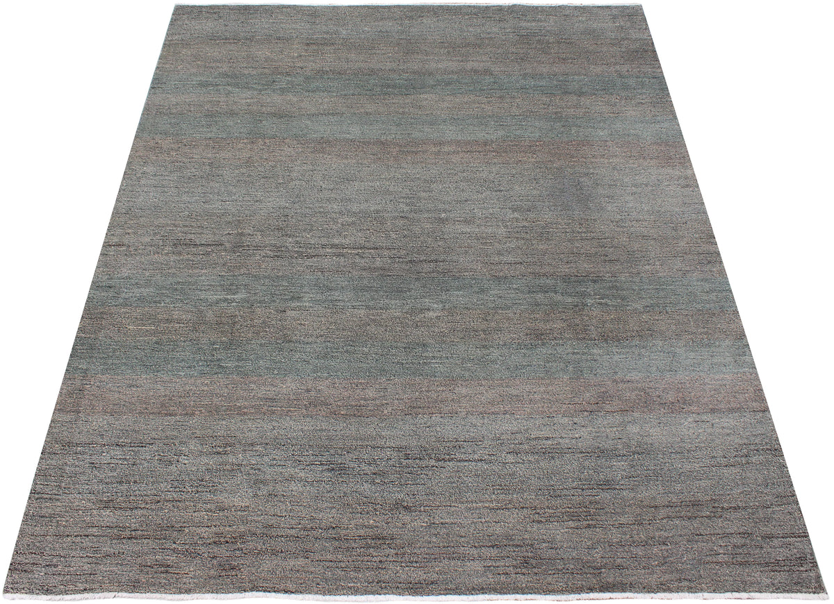 Gray Gabbeh Rug with Subtle Texture, 299 × 240 cm, view 2.