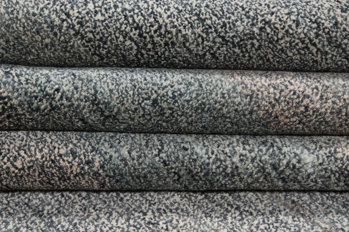 Gray Gabbeh Rug with Subtle Texture, 299 × 240 cm, view 9.