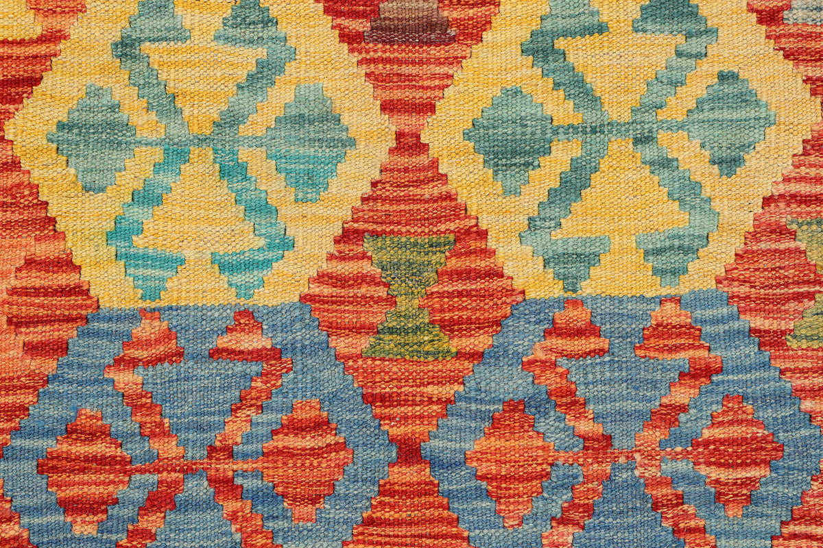 Colorful Medallion Kilim Runner, 244 × 80 cm — detail 5