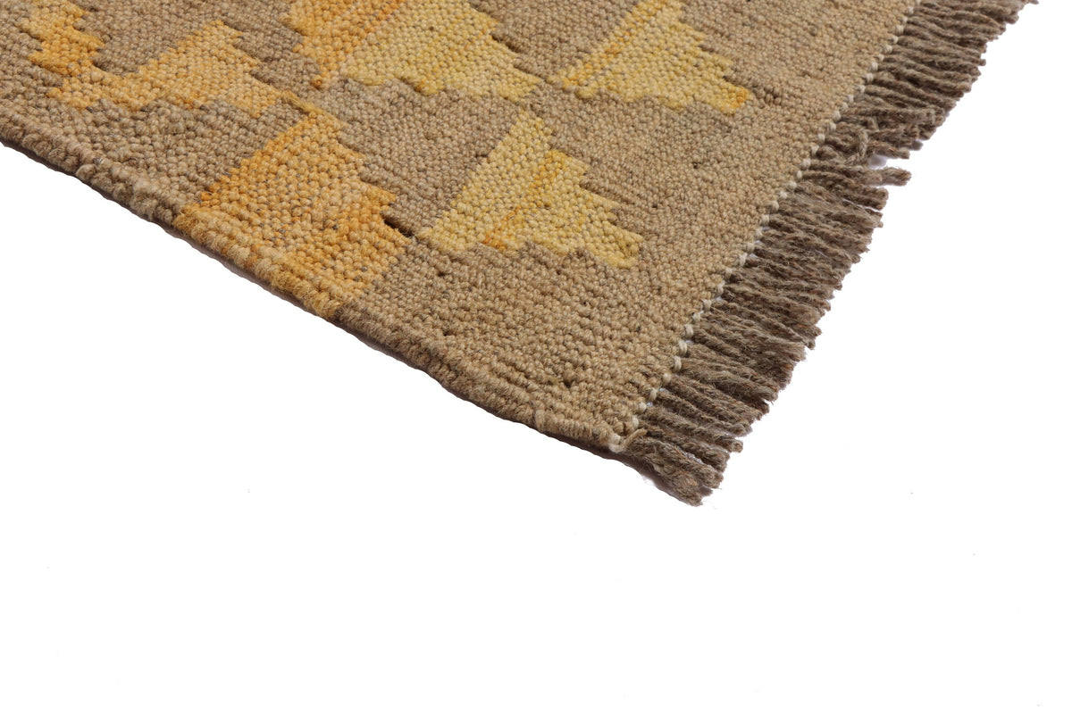 Natural Tone Bird Motif Kilim Runner, 400 × 85 cm — detail 3