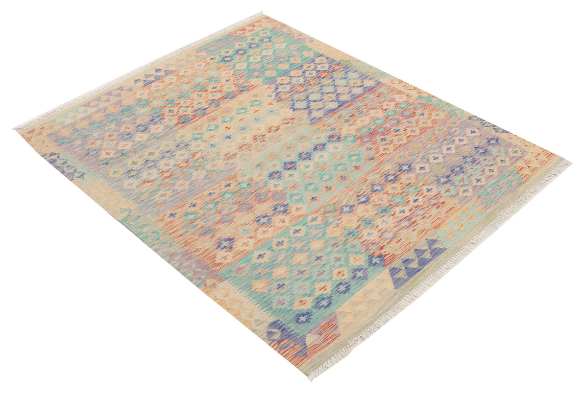 Colorful Small Panel Kilim Rug, 191 × 160 cm — view 3