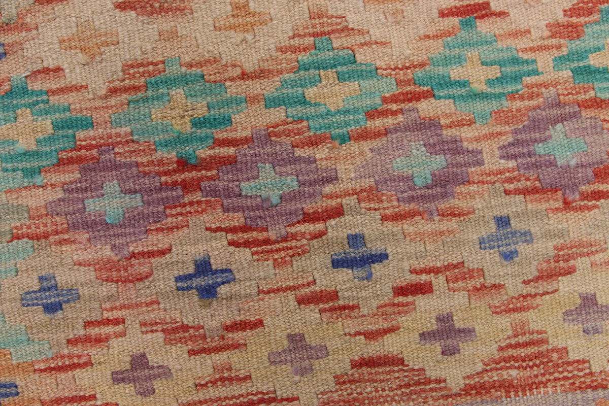 Colorful Small Panel Kilim Rug, 191 × 160 cm — view 8