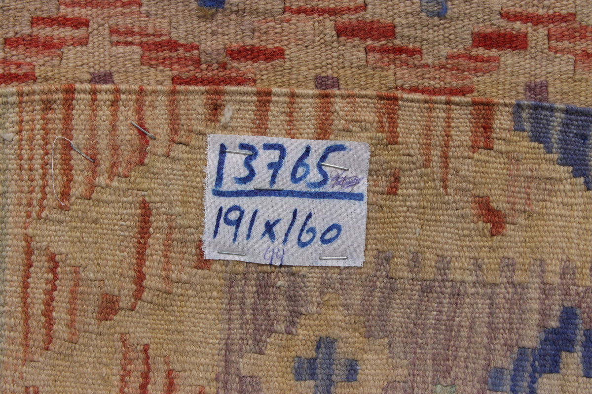 Colorful Small Panel Kilim Rug, 191 × 160 cm — view 10