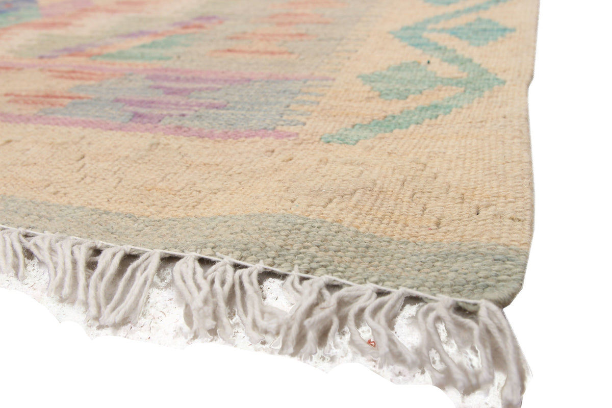 Pastel Fine Geometric Kilim Rug, 192 × 153 cm — view 5