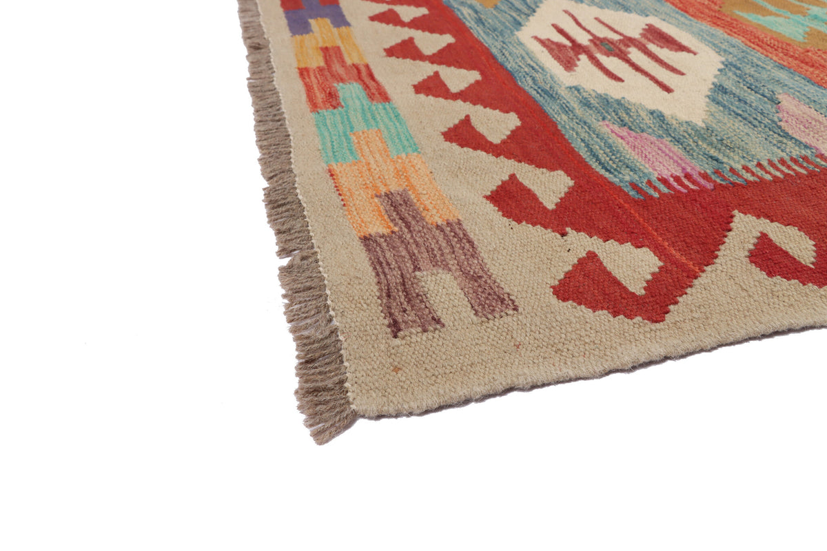 Red Stripe and Medallion Kilim Rug, 250 × 175 cm — view 3