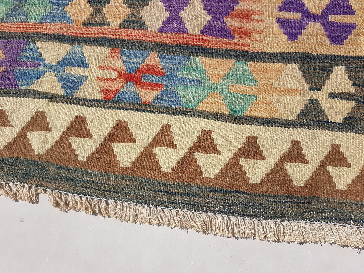 Multicolor Panel Kilim Rug, 295 × 195 cm — view 7