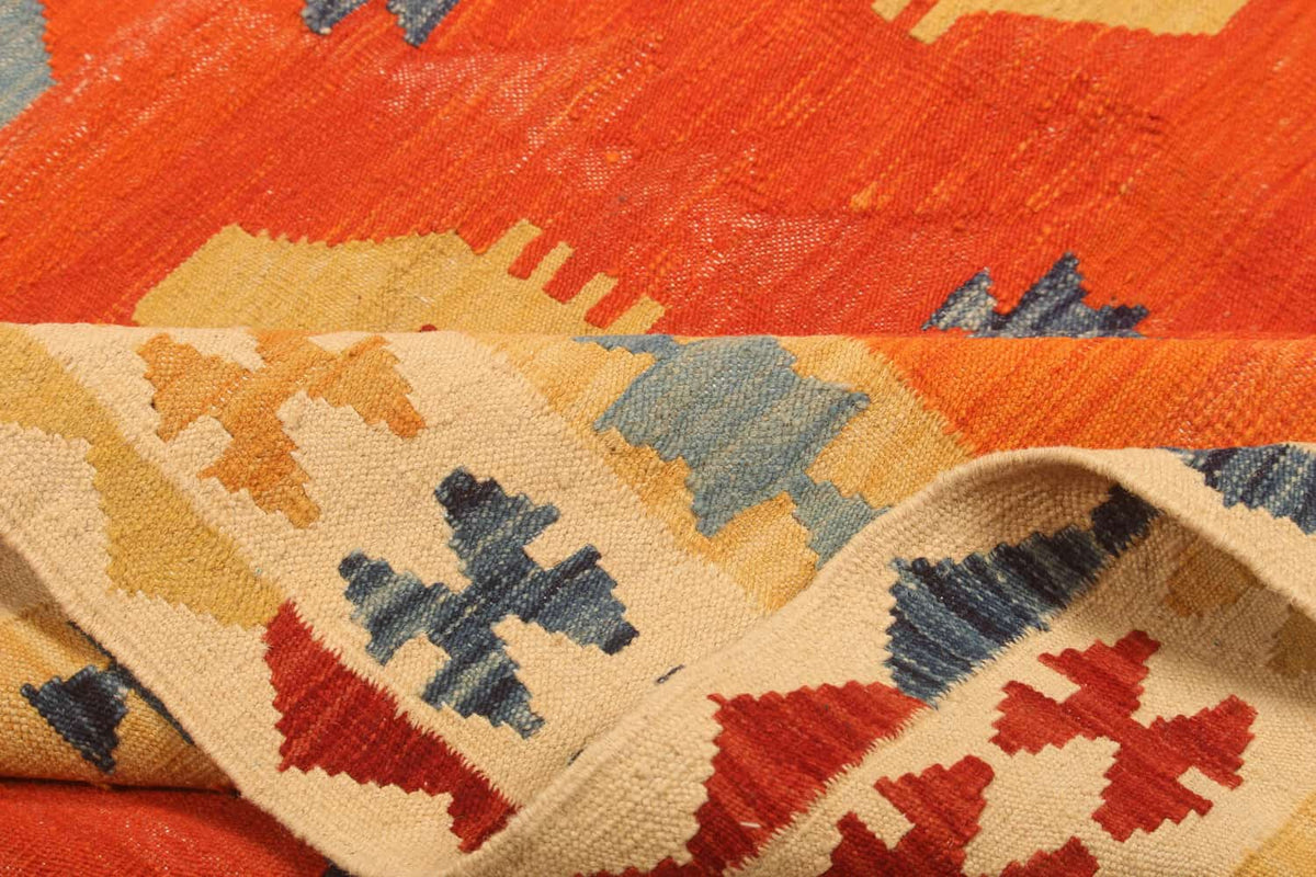 Orange Medallion Kilim Rug, 288 × 205 cm — view 9