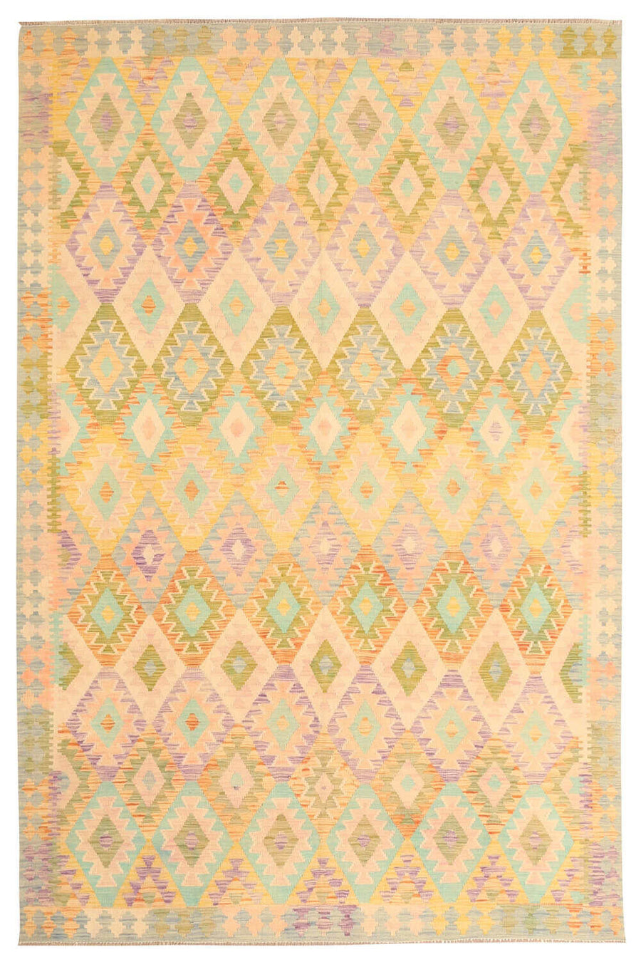 Pastel Diamond Kilim Rug, 301 × 198 cm — view 1