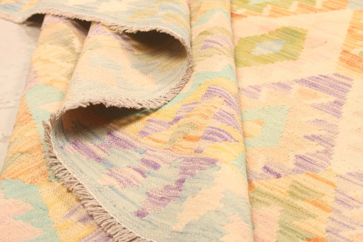 Pastel Diamond Kilim Rug, 301 × 198 cm — view 8