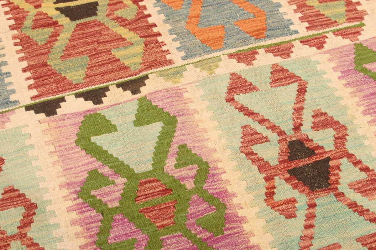 Geometric Panel Kilim Rug, 308 × 204 cm — view 5