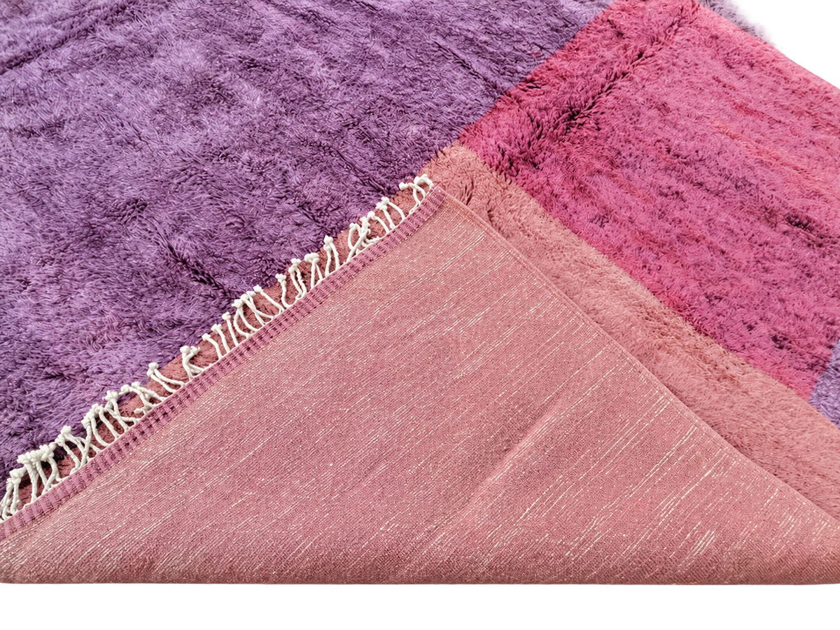 Detail of Multicolor Moroccan Rug with Large Color Blocks, 580 × 392 cm.