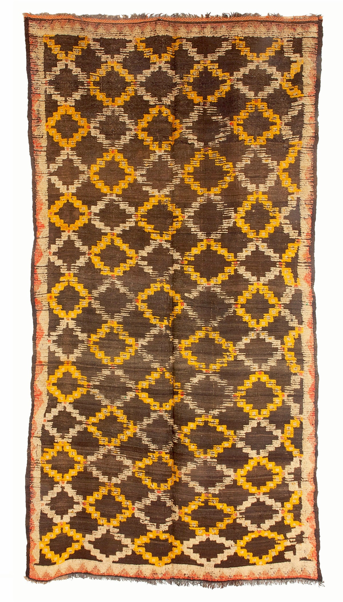 K14 Yellow Diamond Vintage Moroccan Kilim, 270 × 140 cm — view 1