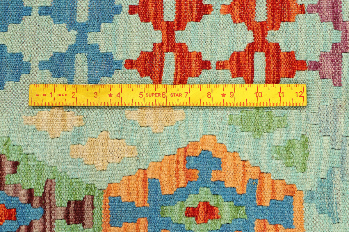 Mint Multicolor Motif Kilim Runner, 234 × 80 cm — detail 4