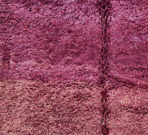 Detail of Dusty Pink Vintage Moroccan Rug with Tonal Texture, 300 × 170 cm.