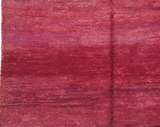 Detail of Mauve Vintage Moroccan Rug with Tonal Stripes, 276 × 176 cm.