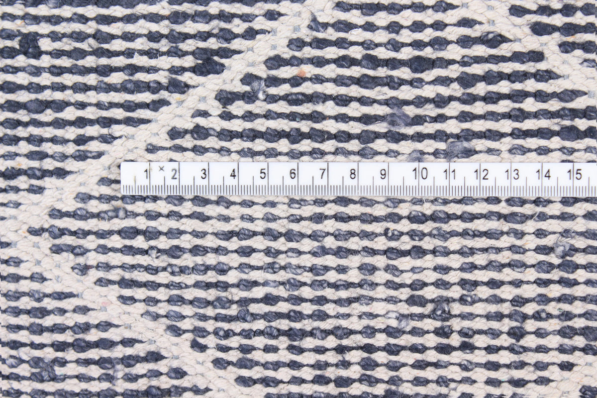Blue Afghan Rug with a Fine Diamond Lattice, 300 × 238 cm, view 6.