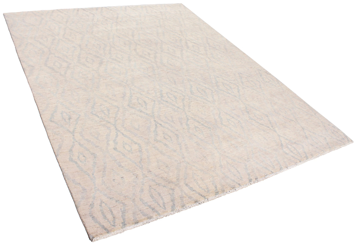 Beige Afghan Rug with Gray Diamonds, 306 × 235 cm, view 3.