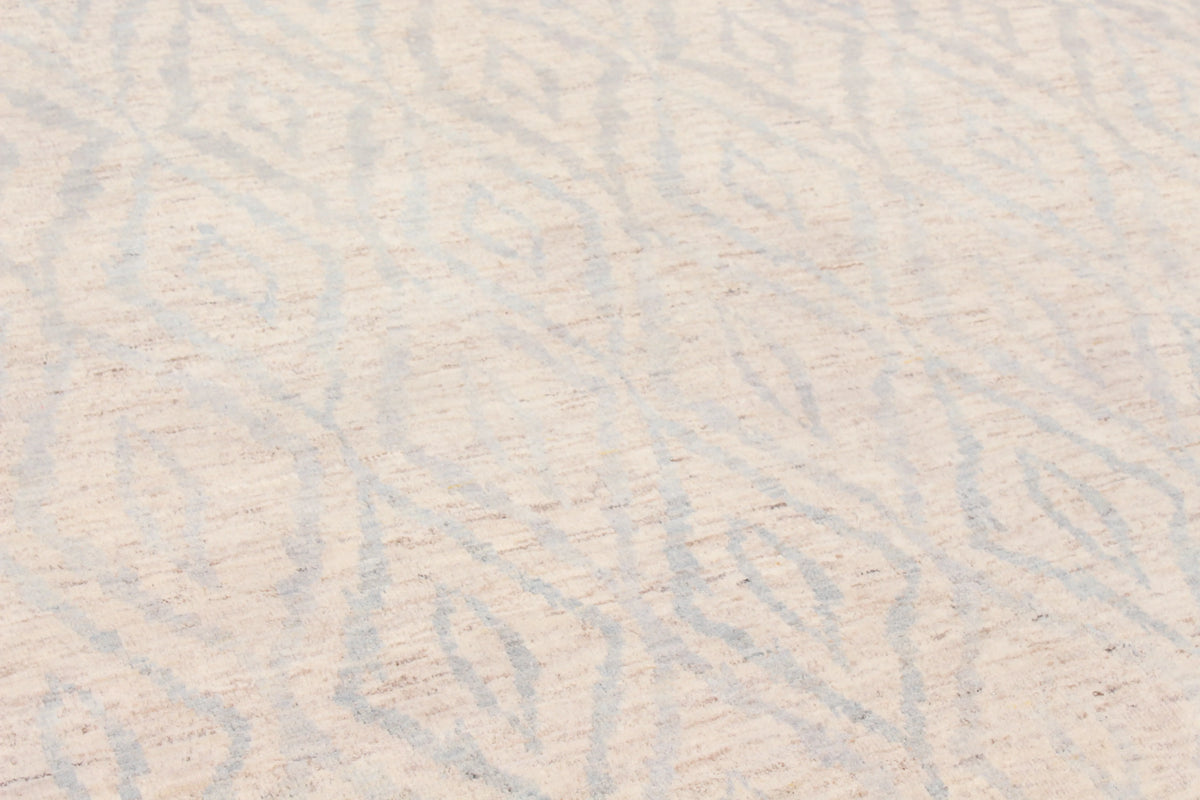 Beige Afghan Rug with Gray Diamonds, 306 × 235 cm, view 4.